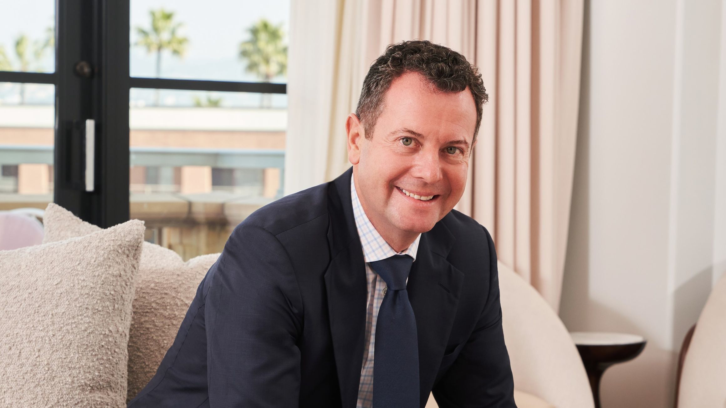 A photographic portrait of Sam Jagger, General Manager at The Maybourne Beverly Hills